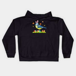 Bunny Ears Eggs Cute Easter Bird Kids Hoodie